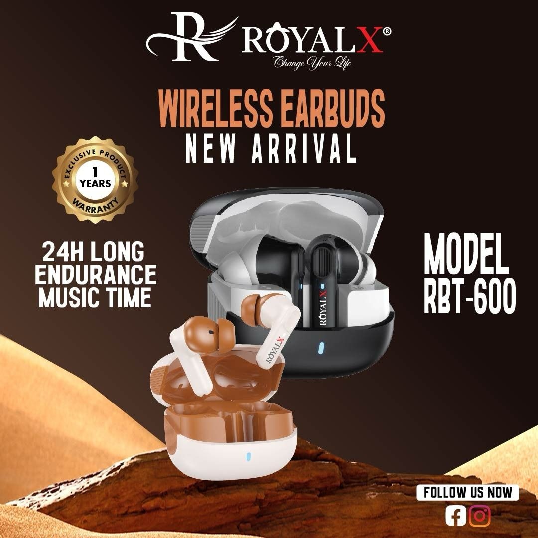 Royal. X RBT-600 Wireless Earbuds_