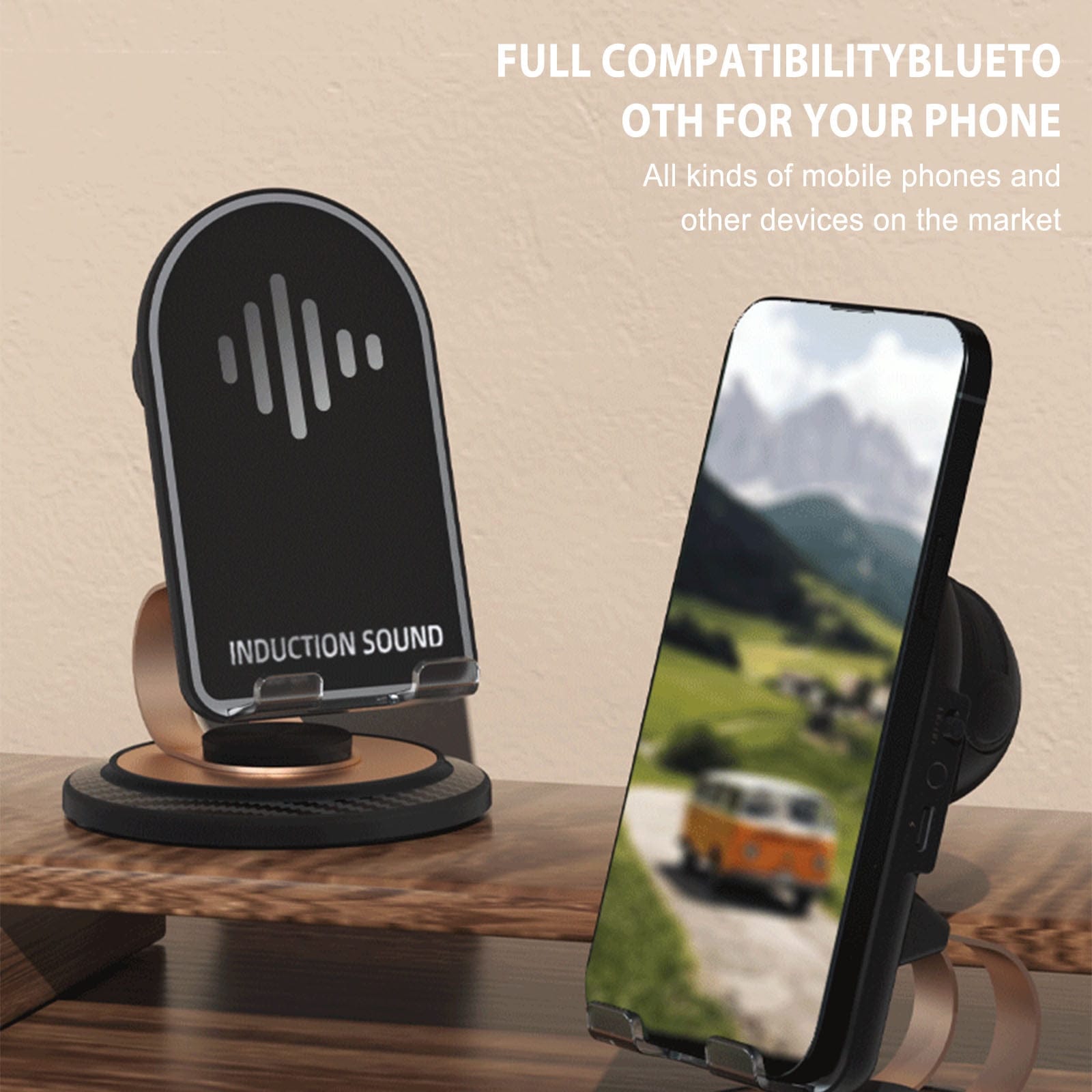 mobile stand with sensor speaker