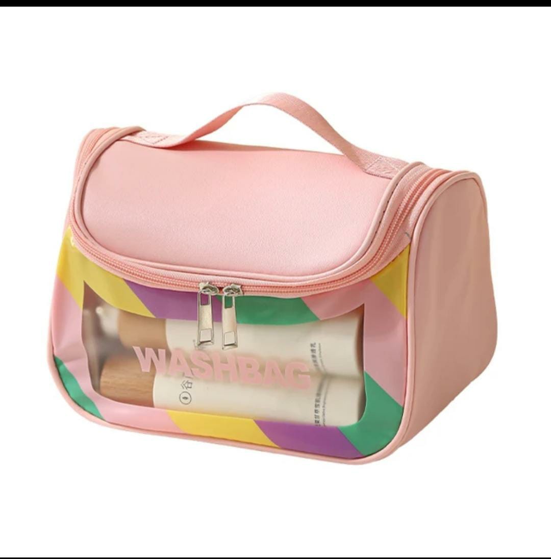 High Quality PVC Transparent Colorful Wash Bag