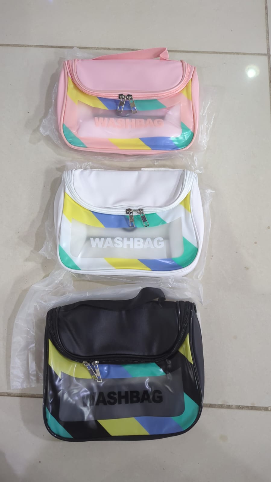 High Quality PVC Transparent Colorful Wash Bag